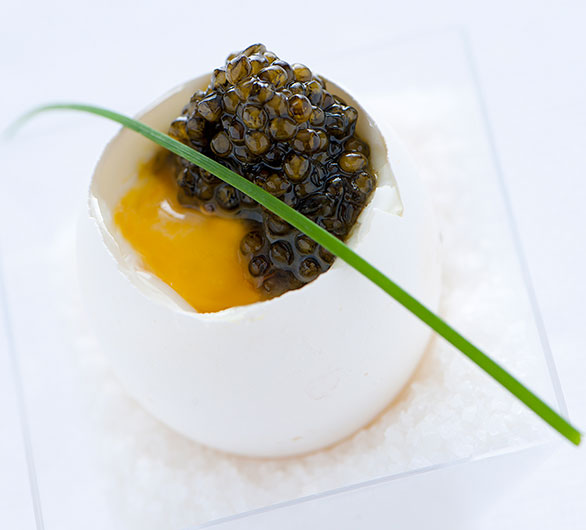 Soft-boiled Eggs with Caviar